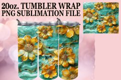 Springtime Blooms Sublimation Tumbler Wrap Design 20oz Product Image 1