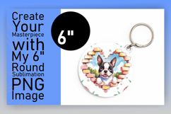 Lovely Round Design for Sublimation , Cute Dog Product Image 1