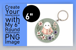 Gorgeous Circle Design Keychain PNG , Cute Ghost Product Image 1