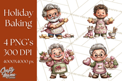 Christmas Cookies Clipart PNG, Holiday Baking Illustration Product Image 1
