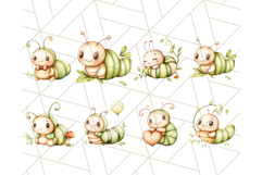 Cute Caterpillar Clipart PNG, Whimsical Bug Illustrations Product Image 2