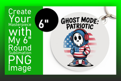 Charming Round Design Coaster Template , Funny Ghost Product Image 1