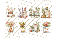 Cottagecore Apothecary PNG Clipart, Rustic Potions &amp; Herbs Product Image 2