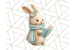 Coral and Aqua Christmas Clipart PNG, Pastel Holiday Art Product Image 2
