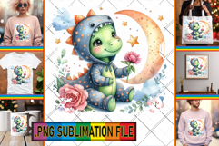 Cozy TSHIRT Sublimation Art PNG, Dino Product Image 1