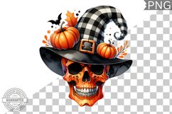 Halloween Skull Sublimation - Clipart PNG Design Product Image 1