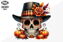 Halloween Skull Sublimation - Clipart PNG Design Product Image 1