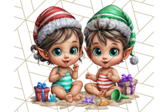 Summer Christmas Clipart PNG, Tropical Holiday Art Clip Art Product Image 2