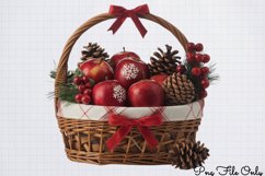 Cute Watercolor Christmas Farm Clipart PNG Product Image 1