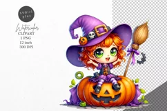Halloween clipart, Witch clipart, Autumn clipart Product Image 1