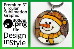 Winter Holiday Snowman 3D Sublimation Keychan PNG Product Image 1