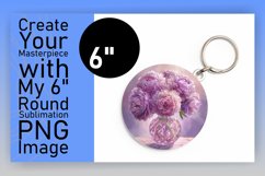 Garden Delight Sublimation Keychain Circle Designs Product Image 1