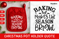 Christmas Pot Holder Quote SVG | Season Bright Product Image 1