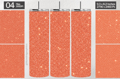 Peach Glitter Tumbler Wrap| Tumbler Sublimation Product Image 1