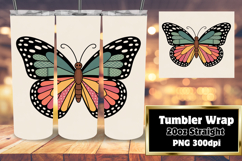 20oz Tumbler Design for Sublimation , Butterfly Product Image 1