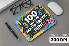 100 days of school Mouse Pad, Teacher PNG Sublimation Design Product Image 1