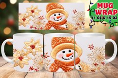 Winter 3D Snowman Embroidered Elegance 11oz Mug Product Image 1