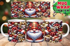Gnome Winter Wall Cartoon 3D Mug Wrap 15oz Template Product Image 1