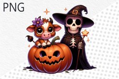 Halloween Cow Sublimation - Clipart PNG Design Product Image 1