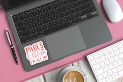 Printable Spicy Book Lover Sticker | Pages Of Sin I'm All In Product Image 3