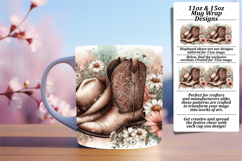 Lovely 15oz Mug Wrap Png Design , Western Product Image 1