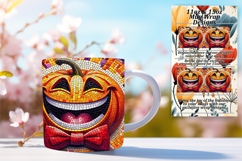 Fresh 15oz Mug Wrap Png Template , Cute Pumpkin Product Image 1