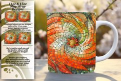 Glittery Floral Mug Wrap Design 11oz 15oz Product Image 1