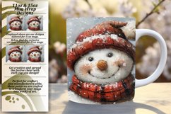Christmas Snowman Wrap Winter Sublimation Mug 11oz 15oz Product Image 1