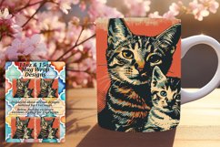 Elegant Cat Illustration Mug: Sublime Sublimation Product Image 1