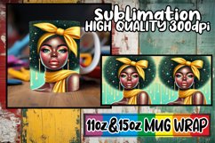 Happy whispers 11oz 15oz sublimation wrap, Afro Girl Product Image 1