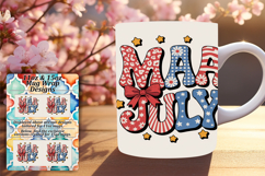 Colorful 11oz Mug Wrap Png Design , Mama Product Image 1
