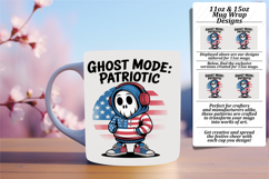 Luxurious 11oz Mug Wrap Png Design , Funny Ghost Product Image 1