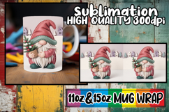 Dreamy afternoons 11oz 15oz sublimation wrap, Gnomes Product Image 1