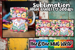 Luminous vibes sublimation mug wrap, Gnomes Product Image 1
