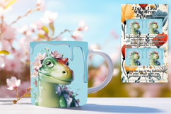 Stunning 11oz Mug Wrap Png Artwork , Cute Dino Product Image 1
