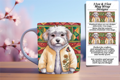 Radiant 11oz Mug Wrap Png Artwork , Cute Dog Product Image 1