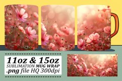 Spring Pattern Mug Wrap - Floral Design 11oz 15oz Product Image 1