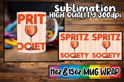 Whimsical charm 11oz 15oz mug wrap, Retro Food Product Image 1