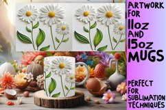 3D Flower Fantasy: Mug Wrap Sublimation Product Image 1