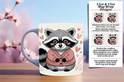 Enchanting 15oz Mug Wrap Png Template , Valenines Animals Product Image 1