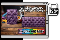 Sleek 3D Quilted Mug Design Sublimation 11oz 15oz Product Image 1