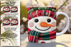 Serene 15oz Mug Wrap Png Template , Holiday Pets Product Image 1