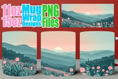 Scenic Spring Landscape Mug Wrap - Beautiful Design Product Image 1