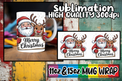 Joyful journeys 11oz 15oz sublimation wrap, Funny Santa Product Image 1