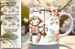 Quirky 15oz Mug Wrap Png Artwork , Animals Product Image 1