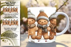 Winter Gingerbread Mug 11oz/15oz Holiday Sublimation Product Image 1