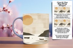 Modern Boho Pattern Mug Wrap 11oz 15oz Product Image 1