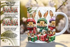 Bold 11oz Mug Wrap Png Design , Cute Xmas Product Image 1