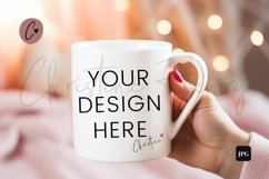 Valentine&#039;s Mug Mockup In Hands | Valentine&#039;s Day Mockup Product Image 1