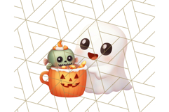 Cute Halloween Ghost Clipart PNG, Ghost and Friends Holiday Product Image 2